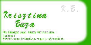 krisztina buza business card